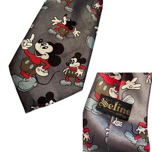 Seline Mickey Mouse Disney Gray Tie 59”